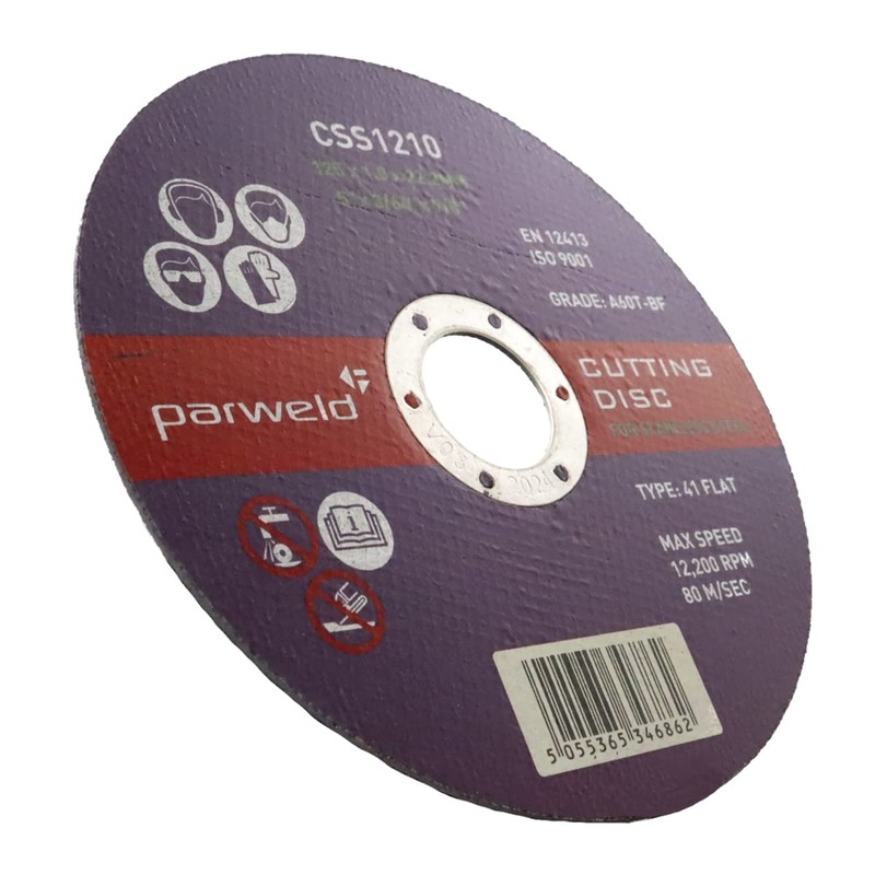 (Pack of 10) Parweld (5") 125mm x 1mm Thin Stainless