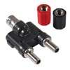 AEDIKO 2pcs BNC Female to 2x 4mm Dual Banana Female