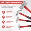 HOUSERAN 7-Pieces Hammer Set, 24 oz Claw Hammer, 12oz Claw