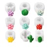 PUBAMALL Paquete de 9 moldes de silicona para suculentas, Para