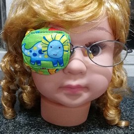 Fancy Pumpkin Creative Dinosaur Eye Patch Single Glasses Cover Amblyopia Treatment for Children(Right Eye), A