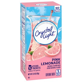 Crystal Light Pink Lemonade Drink Mix, 12-Quart 2.9-Ounce Canister (Pack Of 4)