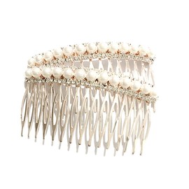 2018-2020 The most popular fashion Bridal hair accessories rhinestone pearl alloy hair comb wedding hairpin (07)