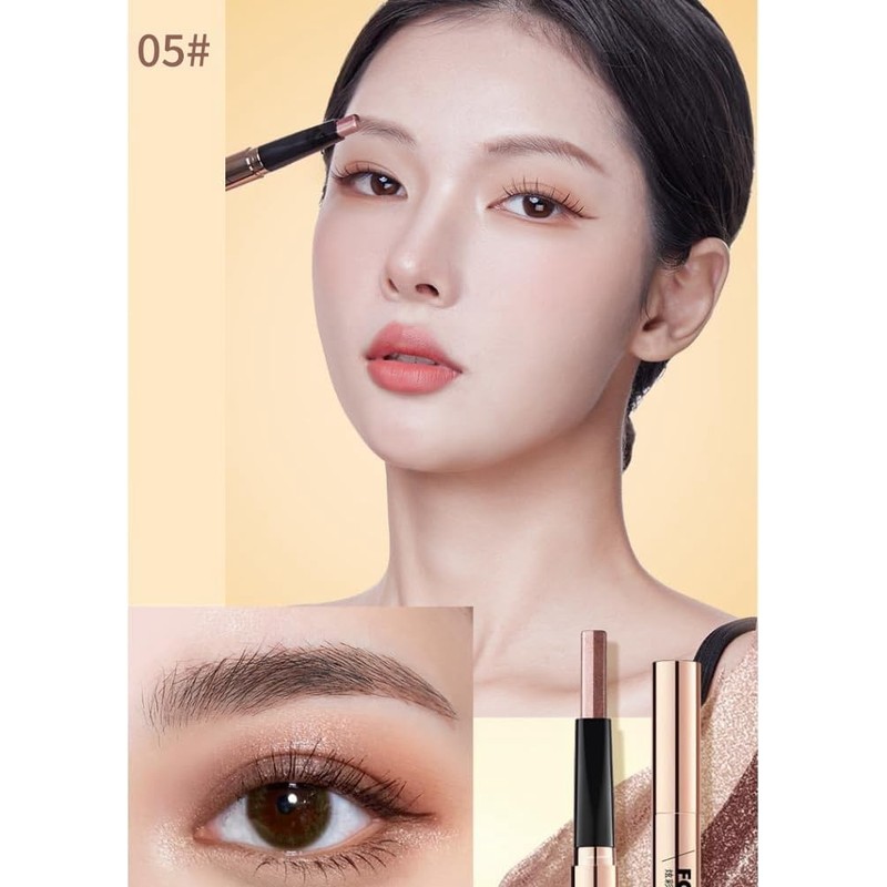 UNYOKE Colorful Quick Makeup Double Color Eyeshadow Pen Earth Color