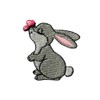 Mono-Quick Iron-On Patch Rabbit with Butterfly 4.0 x 4.0 cm