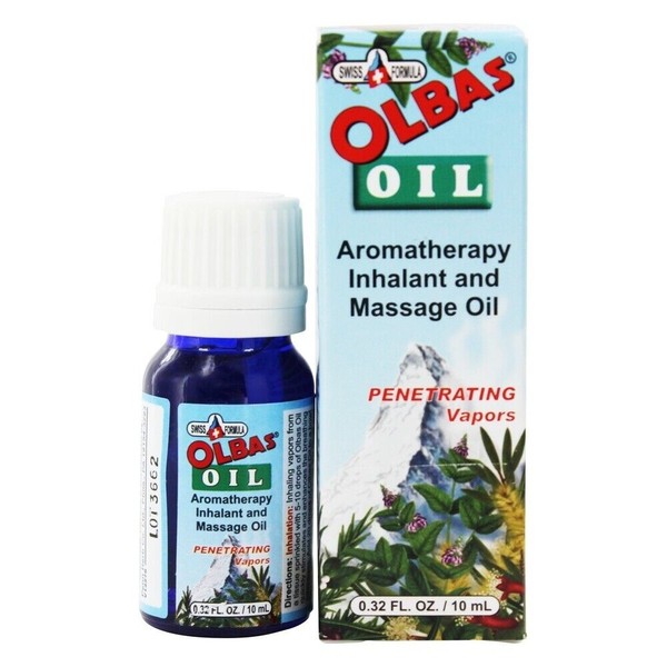 Olbas Aromatherapy Massage Oil & Inhalant 10 cc, 0.32 Ounces