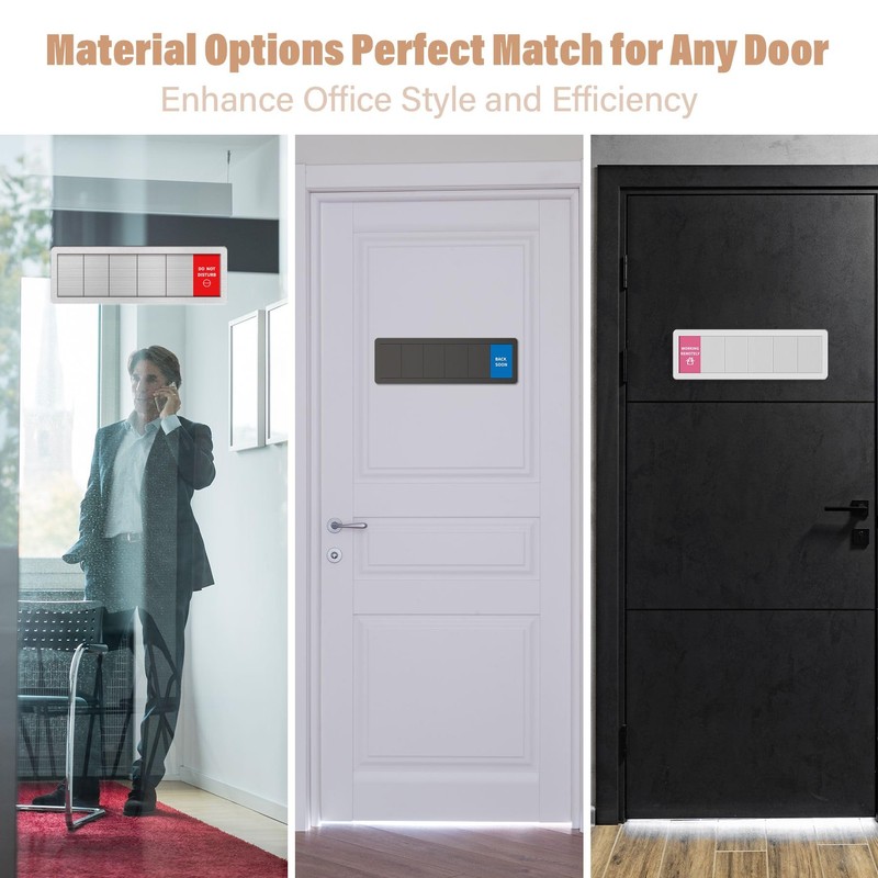 Office Door Signs 6 Options Do Not Disturb, Please Knock,