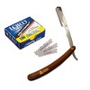 Stainless Steel Professional Barber Straight Edge Razor with 100 Count