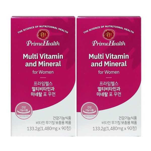 Prime Health Multivitamin Mineral for Women 1480mg x 90 x 2 / 프라임헬스 멀티비타민 미네랄 포 우먼 1480mg x 90 x 2개