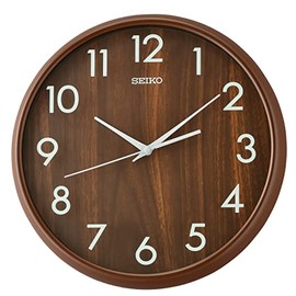Seiko Shinrin Wall Clock, Dark Brown