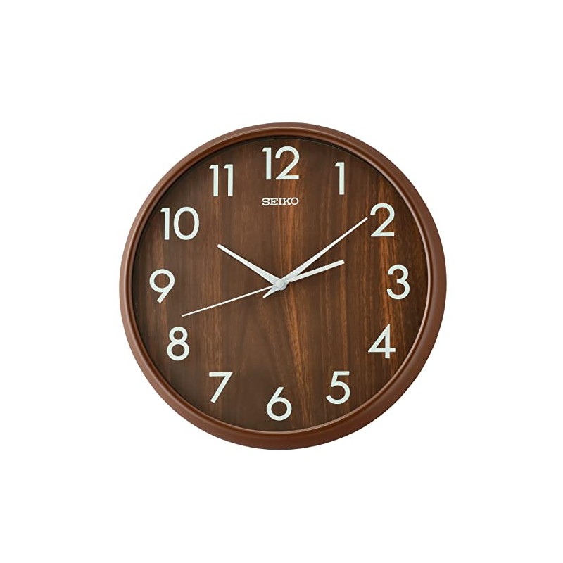 Seiko Shinrin Wall Clock, Dark Brown