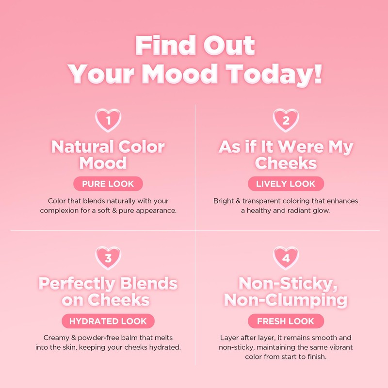 lilybyred Luv Beam Cheek Balm | Heart-Shaped Korean Cream Blush,