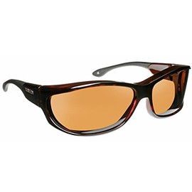 Haven Fits Over Sunwear Foxen Polarized Wrap Sunglasses, Tortoise, 77.4 mm