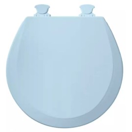 Bemis Lift-Off Round Closed Front Toilet Seat in Dresden Blue
