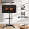 Perlegear Rolling TV Stand for 23-60 Inch LED Flat Screen/Curved