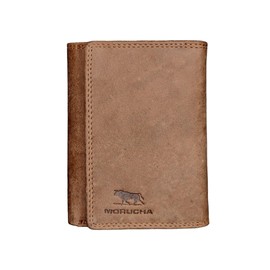 MORUCHA Designer Wallets Mens RFID Blocking Genuine Leather Trifold Wallets for Men UK with Gift Box M30 (Tan)