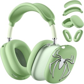 [4 in 1] Case Cover for AirPods Max (2024/2020), Anti-Scratch, Sweat-Proof Protective Cover Ear Pad Case Cover/Headband Cover/Ear Cups Cover for AirPods Max Headphones (Green)