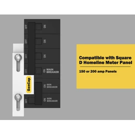 Generator Interlock Kit Compatible with Square D Homeline Meter Main 150 or 200 amp Breaker, for Safe Usage of Portable Power During Outage