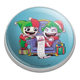 GRAPHICS & MORE Harley Quinn and Joker Naughty List Golfing Premium Metal Golf Ball Marker