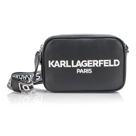 Karl Lagerfeld Paris Maybelle Phone Crossbody, Black/Silver