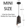 Shining gold Industrial Black Pendant Light Fixture Vintage Mini Black