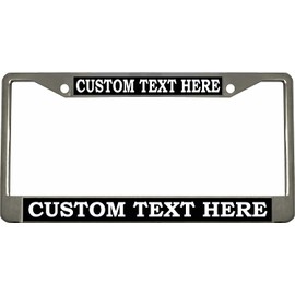 Happy Camper Style Heavy Duty Metal License Plate Frame, Car Tag Holder Cover /Car Accessories