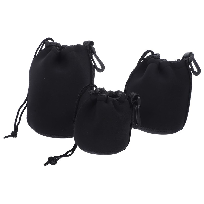 Homoyoyo 3pcs Lens Bag Digital Camera Case Mini Camera Lens