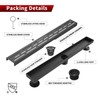 Sharp-tec Linear Shower Drain, 28 inch Shower Drain with Removable