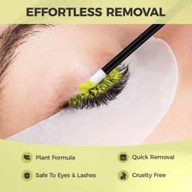 Ehinew Eyelash Extension Remover Cream, Professional Lash Remover for Lash Extensions, Low Irritation, Fast Dissolution, Lash Extension Remover Cream for Salon Use, 5g (Lemon)