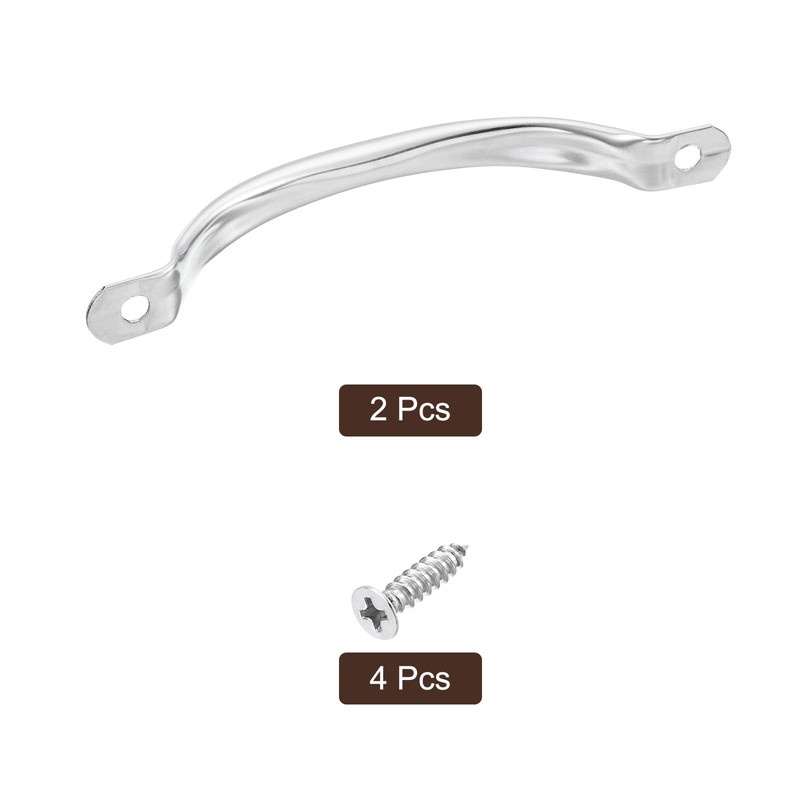 sourcing map Stainless Steel Door Pull Handles, 2Pcs 120mm/4.72" Long