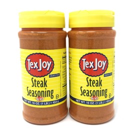 Texjoy Original Steak Seasoning No MSG 16 Oz (Pack of 2) - 2 Pack