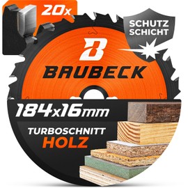 BAUBECK 184 x 16 Saw Blade for Wood Cutting, Quick Cut Circular Saw Blade, 184 x 16 for Wood, 184 x 16 Saw Blade and 184 x 16, 184 x 16 x 1.4