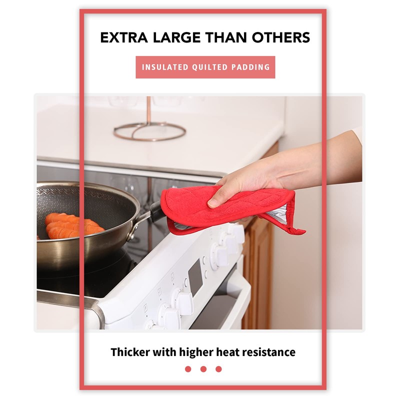 Joyhalo 4 Pack Heat Resistant Pot Holders - Terry Cloth