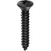 100#8 X 1" Phillips Oval Head Tapping Screws Black Oxide