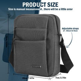 Czyan Messenger Bag, Shoulder Bag Crossbody Bags Men's Small Side Bag Casual Handbag Waterproof Anti Theft Lightweight and Multiple Pockets for Men Women Outdoor Daily Use