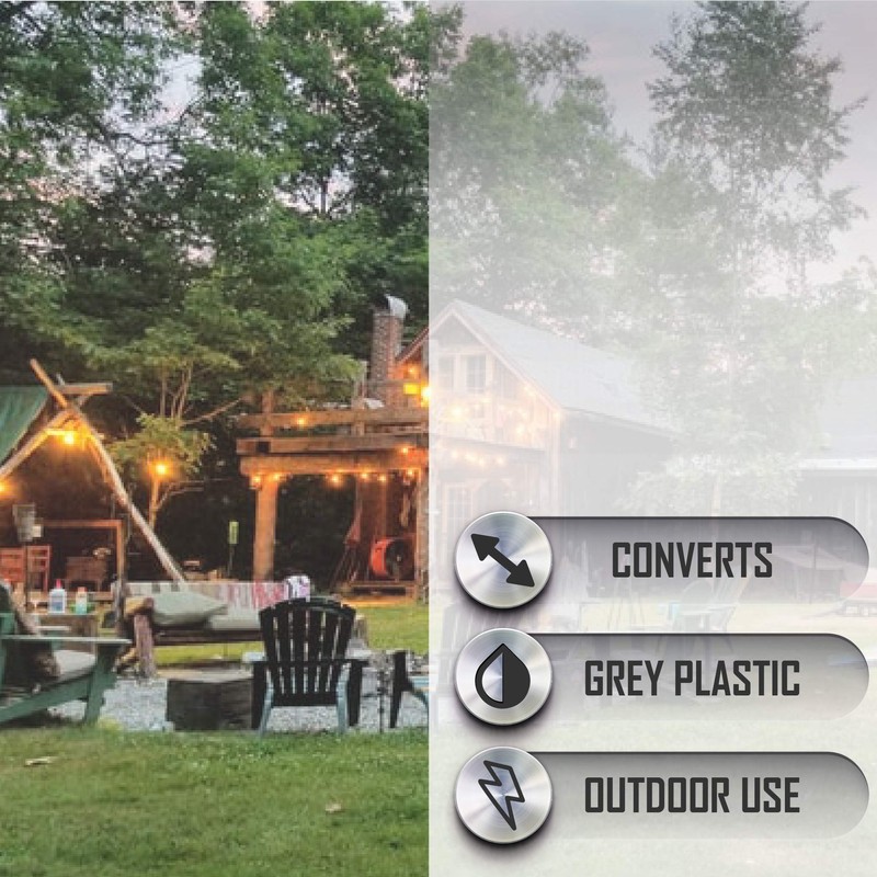 TayMac PRBA400G Plastic Round Box Adapter, Gray