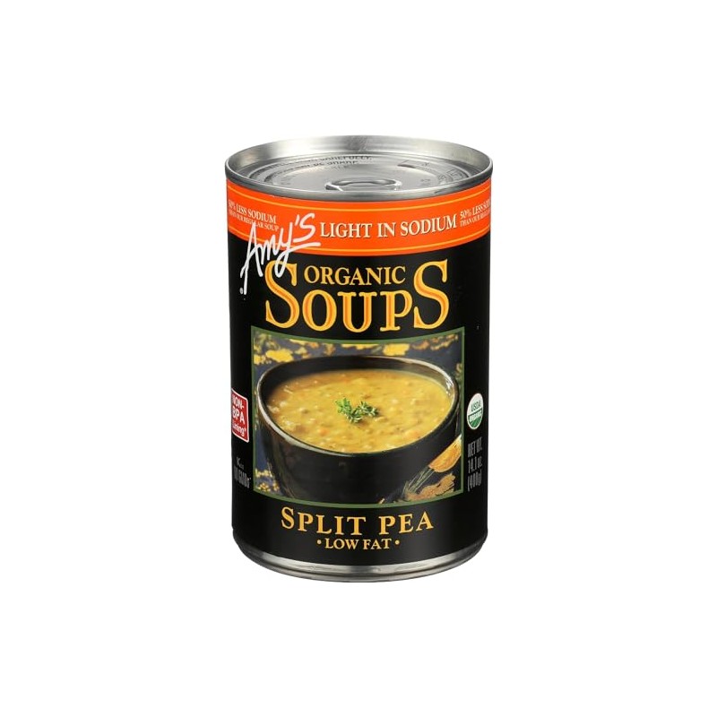 Amys, Soup Split Pea Low Sodium Organic, 14.1 Ounce (Pack