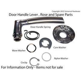 Universal Hardware 6 Pack 2 Turn Coil Door Handle Spring Replacement 2mm Thick, 27.5 Diameter (2 Turns, 2mm Thick)