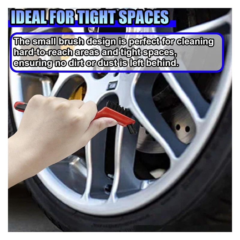 ZIMISI 3PCS Car Cleaning Brush Set, Small Nylon Cleaning Tools,