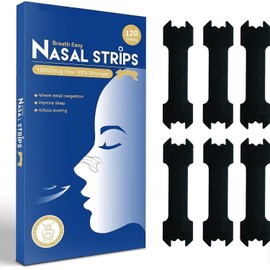 120pcs Respirar Bien Tiras Nasales, Tiras nasales para dormir-Material suave para una mayor comodidad durante toda la noche, adecuado tanto para hombres como para mujeres. (B)