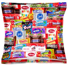 Assorted Candy & Chocolate Variety Pack - Individually Wrapped Party Candy & Chocolate Asortment (2 LB)