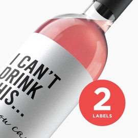 I Can't Drink This But You Can, Pregnancy Announcement Wine Label, Baby Announcement ideas, baby reveal, Pregnancy Announcement for Grandparents, Aunt, Dad, Husband, Family & Friends - 2 PCS