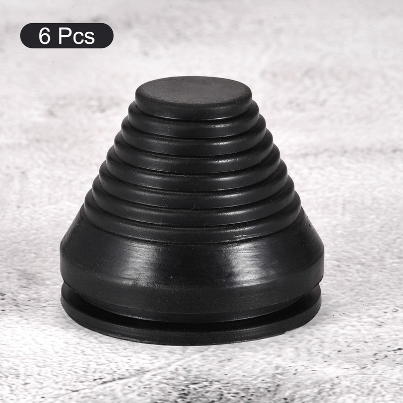 sourcing map Pack of 6 Rubber Grommets Wire Protection Thick