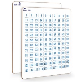 SCRIBBLEDO Dry Erase Number Chart 9”x12” White Board Teacher Student 100 Chart for First Grade Classroom Kid Small Math Practice Whiteboard Kindergarten 1st Grade School Supplies