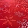 CAIT CHAPMAN HOME COLLECTION Red Snowflake Metallic Jacquard Woven Tablecloth