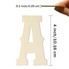Wooden Letters 4 Inch for Crafts Unfinished Wood Alphabet Letters