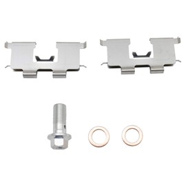 TRQ Rear Brake Pad & Rotor Kit Brake Caliper Brake Pads Brake Rotor Ceramic Solid Premium G-Coated Compatible with 2009 Hyundai Tucson 2005-2010 Kia Sportage