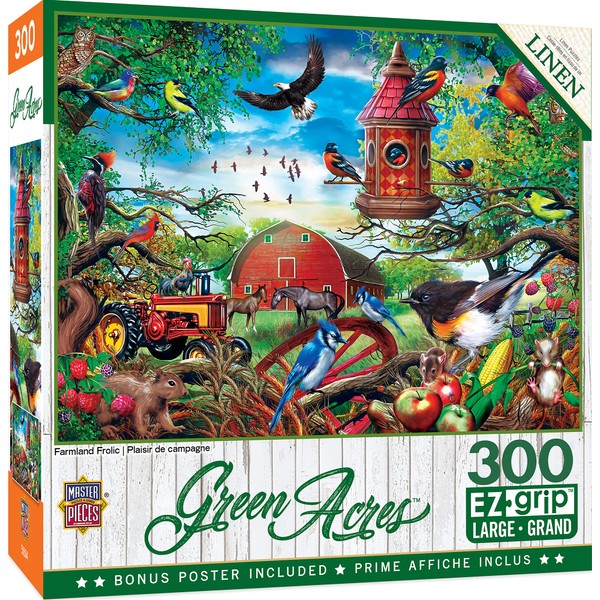 Masterpieces 300 Piece EZ Grip Jigsaw Puzzle - Farmland Frolic - 18"x24"