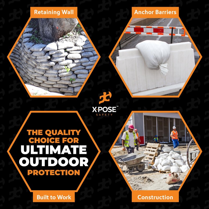 Xpose Safety Heavy Duty Sand Bags with Tie Strings –