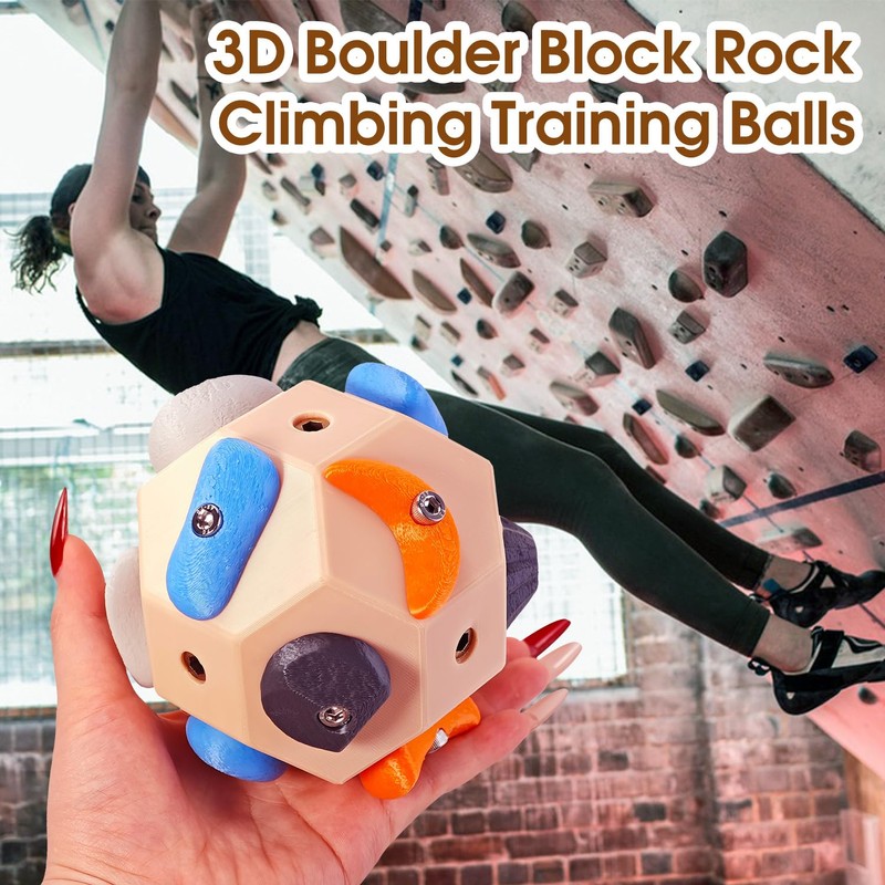 AUOQZ Handcrafted Boulder Blocks for Climbers 3D Rock Climbing Ball